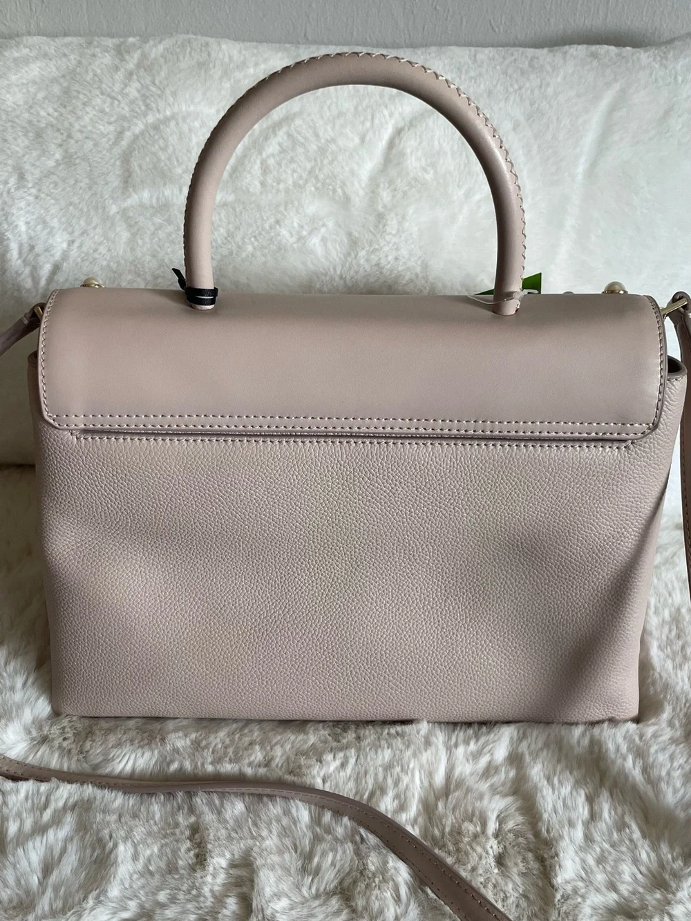 NWT Kate Spade Top-Handle Women's Pearl-Stud Satchel in Blush Pink